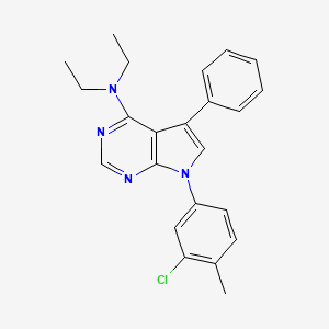 molecular formula C23H23ClN4 B11215722 7-(3-chloro-4-methylphenyl)-N,N-diethyl-5-phenyl-7H-pyrrolo[2,3-d]pyrimidin-4-amine 