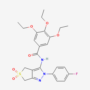 3,4,5-triethoxy-N-(2-(4-fluorophenyl)-5,5-dioxido-4,6-dihydro-2H-thieno[3,4-c]pyrazol-3-yl)benzamide