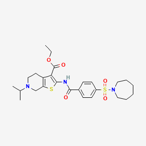 Ethyl 2-(4-(azepan-1-ylsulfonyl)benzamido)-6-isopropyl-4,5,6,7-tetrahydrothieno[2,3-c]pyridine-3-carboxylate