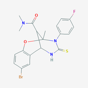 8-bromo-3-(4-fluorophenyl)-N,N,2-trimethyl-4-thioxo-3,4,5,6-tetrahydro-2H-2,6-methano-1,3,5-benzoxadiazocine-11-carboxamide