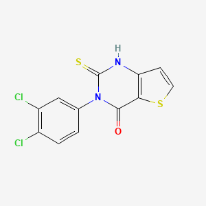 molecular formula C12H6Cl2N2OS2 B11215762 3-(3,4-dichlorophenyl)-2-thioxo-2,3-dihydrothieno[3,2-d]pyrimidin-4(1H)-one 