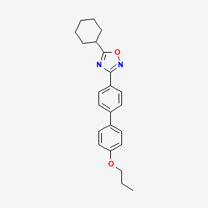 molecular formula C23H26N2O2 B11215773 5-Cyclohexyl-3-(4'-propoxybiphenyl-4-yl)-1,2,4-oxadiazole 