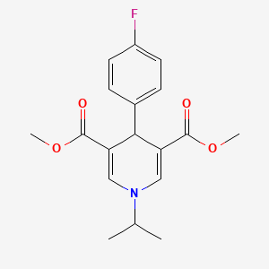 molecular formula C18H20FNO4 B11215796 Dimethyl 4-(4-fluorophenyl)-1-(propan-2-yl)-1,4-dihydropyridine-3,5-dicarboxylate 