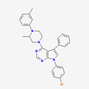 7-(4-bromophenyl)-4-[3-methyl-4-(3-methylphenyl)piperazin-1-yl]-5-phenyl-7H-pyrrolo[2,3-d]pyrimidine