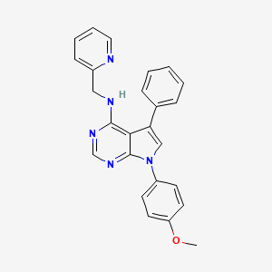 7-(4-methoxyphenyl)-5-phenyl-N-(pyridin-2-ylmethyl)-7H-pyrrolo[2,3-d]pyrimidin-4-amine