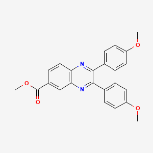 molecular formula C24H20N2O4 B11215817 Methyl 2,3-bis(4-methoxyphenyl)quinoxaline-6-carboxylate CAS No. 647375-59-5