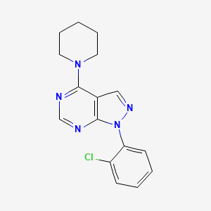 molecular formula C16H16ClN5 B11215903 1-(2-chlorophenyl)-4-(piperidin-1-yl)-1H-pyrazolo[3,4-d]pyrimidine 