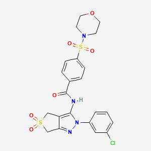 N-(2-(3-chlorophenyl)-5,5-dioxido-4,6-dihydro-2H-thieno[3,4-c]pyrazol-3-yl)-4-(morpholinosulfonyl)benzamide