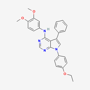 N-(3,4-dimethoxyphenyl)-7-(4-ethoxyphenyl)-5-phenyl-7H-pyrrolo[2,3-d]pyrimidin-4-amine