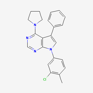 7-(3-chloro-4-methylphenyl)-5-phenyl-4-(pyrrolidin-1-yl)-7H-pyrrolo[2,3-d]pyrimidine