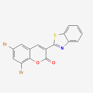 molecular formula C16H7Br2NO2S B11215956 3-(1,3-benzothiazol-2-yl)-6,8-dibromo-2H-chromen-2-one 