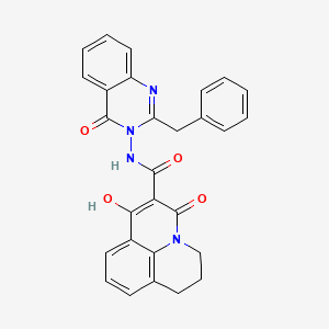 N-(2-Benzyl-4-oxo-3(4H)-quinazolinyl)-7-hydroxy-5-oxo-2,3-dihydro-1H,5H-pyrido[3,2,1-IJ]quinoline-6-carboxamide