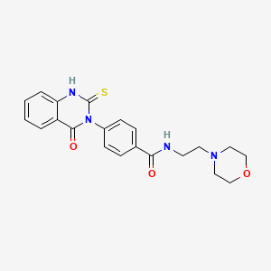 N-(2-morpholin-4-ylethyl)-4-(4-oxo-2-sulfanylidene-1H-quinazolin-3-yl)benzamide