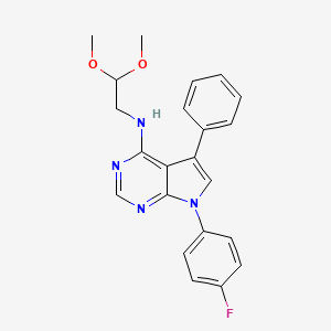 N-(2,2-dimethoxyethyl)-7-(4-fluorophenyl)-5-phenyl-7H-pyrrolo[2,3-d]pyrimidin-4-amine