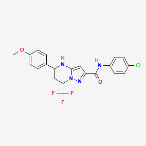 N-(4-chlorophenyl)-5-(4-methoxyphenyl)-7-(trifluoromethyl)-4,5,6,7-tetrahydropyrazolo[1,5-a]pyrimidine-2-carboxamide