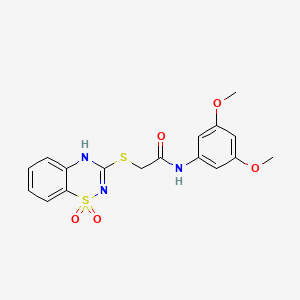 N-(3,5-dimethoxyphenyl)-2-((1,1-dioxido-4H-benzo[e][1,2,4]thiadiazin-3-yl)thio)acetamide