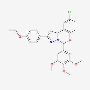 9-Chloro-2-(4-ethoxyphenyl)-5-(3,4,5-trimethoxyphenyl)-1,10b-dihydropyrazolo[1,5-c][1,3]benzoxazine