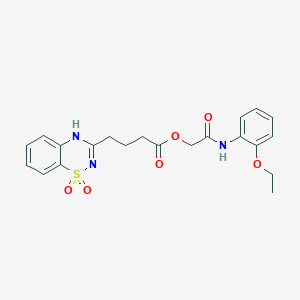 2-[(2-ethoxyphenyl)amino]-2-oxoethyl 4-(1,1-dioxido-2H-1,2,4-benzothiadiazin-3-yl)butanoate