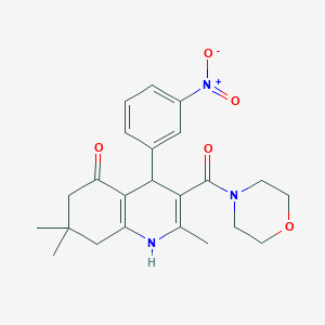 2,7,7-trimethyl-3-(morpholin-4-ylcarbonyl)-4-(3-nitrophenyl)-4,6,7,8-tetrahydroquinolin-5(1H)-one