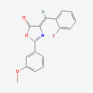 molecular formula C17H12FNO3 B11216131 (4Z)-4-(2-fluorobenzylidene)-2-(3-methoxyphenyl)-1,3-oxazol-5(4H)-one 