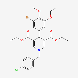 Diethyl 4-(3-bromo-5-ethoxy-4-methoxyphenyl)-1-(4-chlorobenzyl)-1,4-dihydropyridine-3,5-dicarboxylate