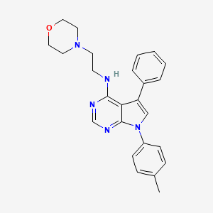 7-(4-methylphenyl)-N-[2-(morpholin-4-yl)ethyl]-5-phenyl-7H-pyrrolo[2,3-d]pyrimidin-4-amine