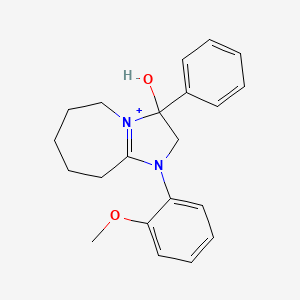 3-hydroxy-1-(2-methoxyphenyl)-3-phenyl-2,5,6,7,8,9-hexahydro-3H-imidazo[1,2-a]azepin-1-ium