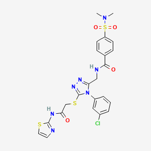 N-{[4-(3-Chlorophenyl)-5-({[(1,3-thiazol-2-YL)carbamoyl]methyl}sulfanyl)-4H-1,2,4-triazol-3-YL]methyl}-4-(dimethylsulfamoyl)benzamide