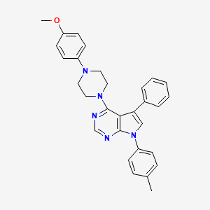 4-[4-(4-methoxyphenyl)piperazin-1-yl]-7-(4-methylphenyl)-5-phenyl-7H-pyrrolo[2,3-d]pyrimidine