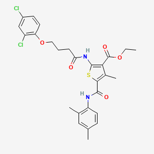 Ethyl 2-{[4-(2,4-dichlorophenoxy)butanoyl]amino}-5-[(2,4-dimethylphenyl)carbamoyl]-4-methylthiophene-3-carboxylate