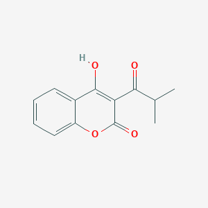 molecular formula C13H12O4 B11216243 4-hydroxy-3-(2-methylpropanoyl)-2H-chromen-2-one 