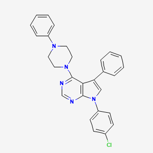 7-(4-chlorophenyl)-5-phenyl-4-(4-phenylpiperazin-1-yl)-7H-pyrrolo[2,3-d]pyrimidine