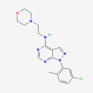 1-(5-chloro-2-methylphenyl)-N-[2-(morpholin-4-yl)ethyl]-1H-pyrazolo[3,4-d]pyrimidin-4-amine