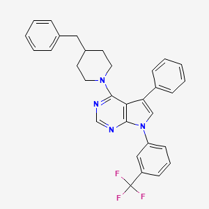 4-(4-benzylpiperidin-1-yl)-5-phenyl-7-[3-(trifluoromethyl)phenyl]-7H-pyrrolo[2,3-d]pyrimidine