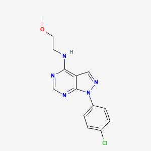 1-(4-chlorophenyl)-N-(2-methoxyethyl)pyrazolo[3,4-d]pyrimidin-4-amine