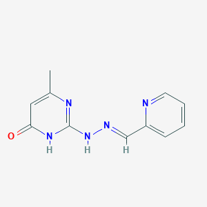 (E)-6-methyl-2-(2-(pyridin-2-ylmethylene)hydrazinyl)pyrimidin-4(3H)-one