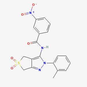 N-(5,5-dioxido-2-(o-tolyl)-4,6-dihydro-2H-thieno[3,4-c]pyrazol-3-yl)-3-nitrobenzamide