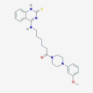 molecular formula C25H31N5O2S B11216340 4-({6-[4-(3-methoxyphenyl)piperazin-1-yl]-6-oxohexyl}amino)quinazoline-2(1H)-thione 