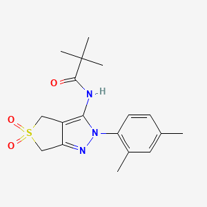 N-(2-(2,4-dimethylphenyl)-5,5-dioxido-4,6-dihydro-2H-thieno[3,4-c]pyrazol-3-yl)pivalamide