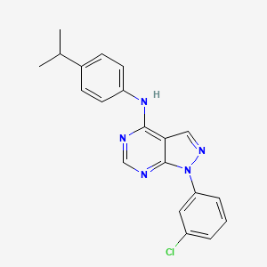 1-(3-chlorophenyl)-N-[4-(propan-2-yl)phenyl]-1H-pyrazolo[3,4-d]pyrimidin-4-amine