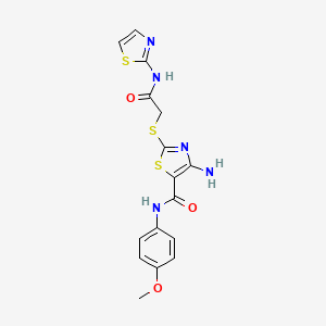 4-amino-N-(4-methoxyphenyl)-2-{[2-oxo-2-(1,3-thiazol-2-ylamino)ethyl]sulfanyl}-1,3-thiazole-5-carboxamide