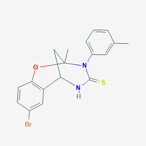 8-bromo-2-methyl-3-(3-methylphenyl)-2,3,5,6-tetrahydro-4H-2,6-methano-1,3,5-benzoxadiazocine-4-thione