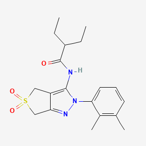 N-(2-(2,3-dimethylphenyl)-5,5-dioxido-4,6-dihydro-2H-thieno[3,4-c]pyrazol-3-yl)-2-ethylbutanamide