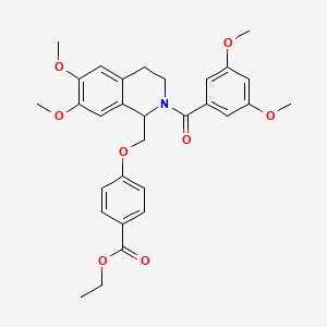 Ethyl 4-{[2-(3,5-dimethoxybenzoyl)-6,7-dimethoxy-1,2,3,4-tetrahydroisoquinolin-1-yl]methoxy}benzoate