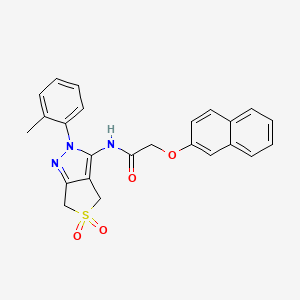 N-(5,5-dioxido-2-(o-tolyl)-4,6-dihydro-2H-thieno[3,4-c]pyrazol-3-yl)-2-(naphthalen-2-yloxy)acetamide