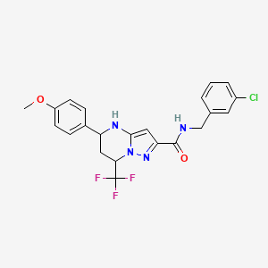 N-(3-chlorobenzyl)-5-(4-methoxyphenyl)-7-(trifluoromethyl)-4,5,6,7-tetrahydropyrazolo[1,5-a]pyrimidine-2-carboxamide