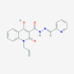 2-hydroxy-4-oxo-1-(prop-2-en-1-yl)-N'-[(E)-pyridin-2-ylmethylidene]-1,4-dihydroquinoline-3-carbohydrazide