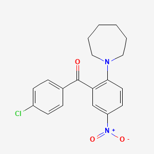 [2-(Azepan-1-yl)-5-nitrophenyl](4-chlorophenyl)methanone