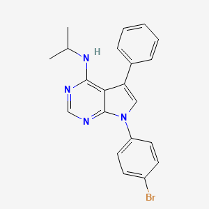 7-(4-bromophenyl)-5-phenyl-N-(propan-2-yl)-7H-pyrrolo[2,3-d]pyrimidin-4-amine