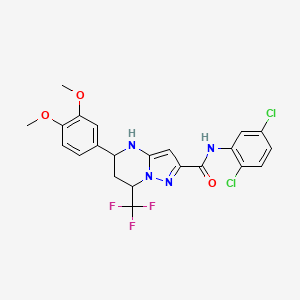 N-(2,5-dichlorophenyl)-5-(3,4-dimethoxyphenyl)-7-(trifluoromethyl)-4,5,6,7-tetrahydropyrazolo[1,5-a]pyrimidine-2-carboxamide